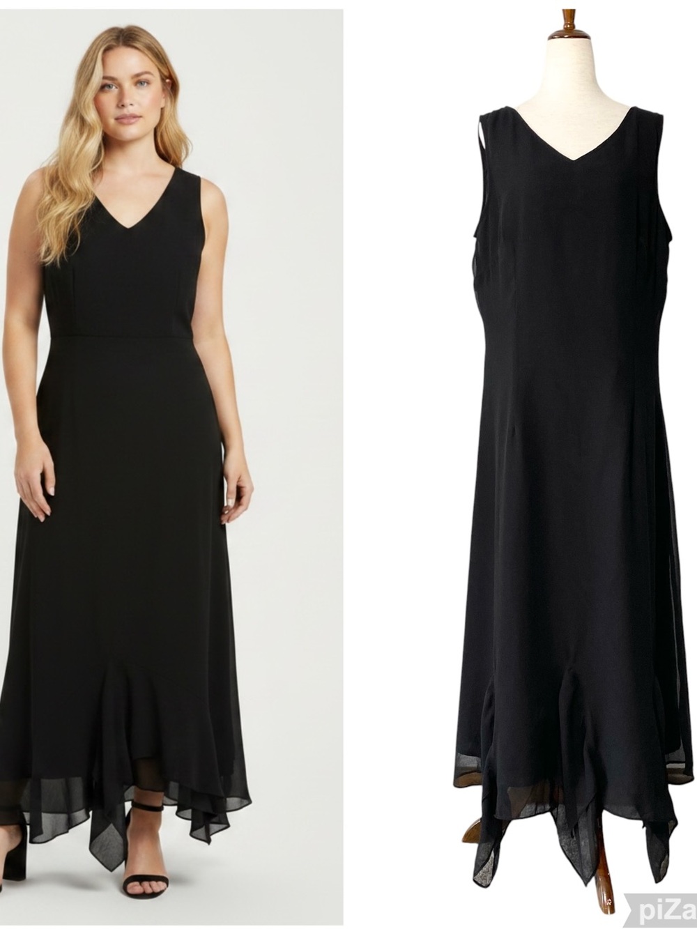 VINTAGE PHOOL Ruffle Midi Maxi Dress